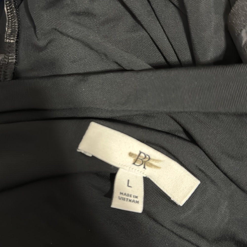 NEW! BANANA REPUBLIC BLACK JERSEY KNIT ASYMMETRICAL DRAPED MAXI DRESS 🧬 - Picture 11 of 11